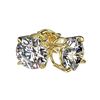 Image 3 : 1.52 ctw Certified Quality Diamond Stud Earrings 10k Yellow Gold - REF-127Y5X