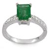 Image 1 : 2.15 ctw Emerald & Diamond Ring 14k White Gold - REF-42W3H