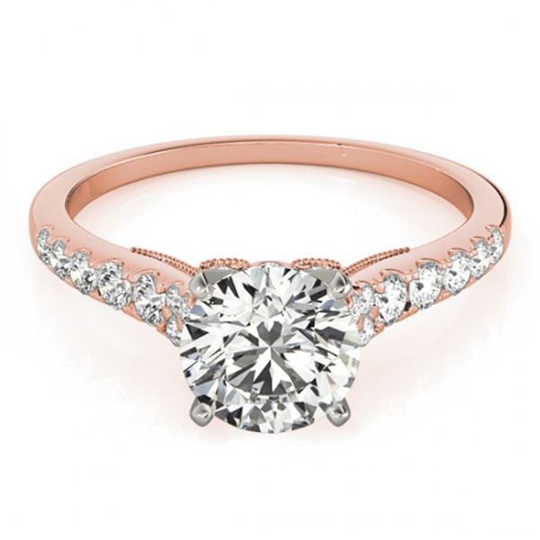 0.65 ctw Certified VS/SI Diamond Ring 18k Rose Gold - REF-57N4F