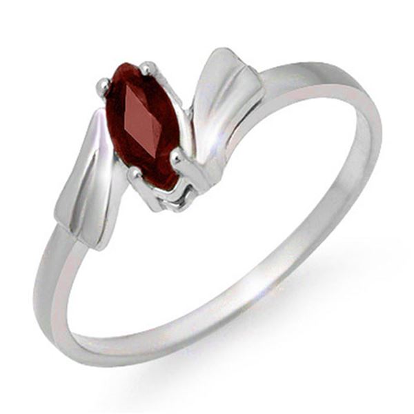 0.32 ctw Ruby Ring 10k White Gold - REF-7K6Y