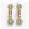 Image 1 : 10.58 ctw Citrine & Diamond Earrings 14K Rose Gold - REF-174Y5X