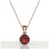 Image 2 : 2 ctw Garnet Designer Necklace 14k Rose Gold - REF-18M8G