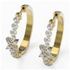 Image 1 : 2 ctw Diamond Designer Earrings 18K Yellow Gold - REF-186H8R