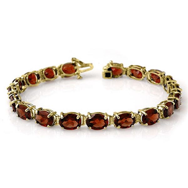 28.0 ctw Garnet Bracelet 10k Yellow Gold - REF-48R3K