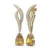 Image 2 : 5.27 ctw Canary Citrine & Diamond Earrings 18K Yellow Gold - REF-147K5Y