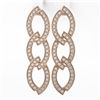 Image 2 : 3.25 ctw Diamond Designer Earrings 18K Rose Gold - REF-226R3K