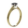 Image 3 : 0.75 ctw Fancy Black Diamond Solitaire Engagment Ring 10k Yellow Gold - REF-23W3H