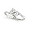 Image 2 : 1 ctw VS/SI Diamond 2 Stone 2 Stone Ring 18k White Gold - REF-105F8M