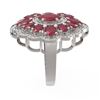 Image 2 : 8.61 ctw Ruby & Diamond Ring 18K White Gold - REF-157M6G