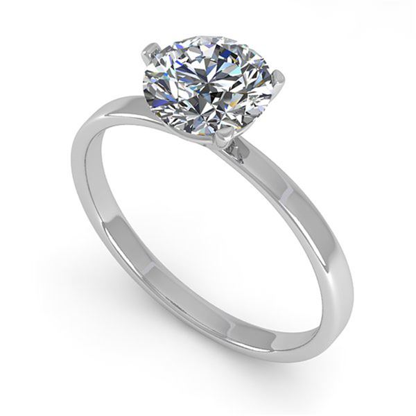 0.50 ctw Certified VS/SI Diamond Engagment Ring Martini 18k White Gold - REF-82N5F