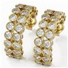 Image 1 : 3.08 ctw Diamond Designer Earrings 18K Yellow Gold - REF-272N9F