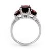 Image 2 : 3.05 ctw Garnet Ring 10k White Gold - REF-21X8A