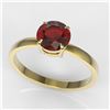 Image 2 : 2 ctw Garnet Designer Engagment Ring 18k Yellow Gold - REF-20G5W