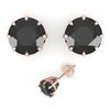 Image 2 : 2.0 ctw Black Diamond Stud Solitaire Earrings Vintage 18k Rose Gold - REF-73Y5X