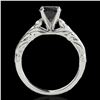Image 2 : 1.2 ctw Certified VS Black Diamond Solitaire Ring 10k White Gold - REF-43X6A
