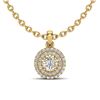 Image 1 : 0.60 ctw Micro Pave VS/SI Diamond Designer Necklace 18k Yellow Gold - REF-55A2N