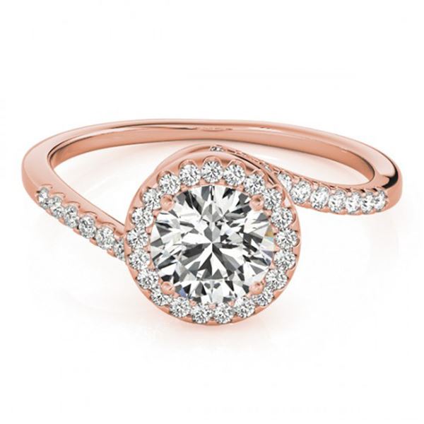 0.75 ctw Certified VS/SI Diamond Bypass Ring 18k Rose Gold - REF-85R9K