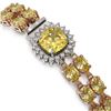 Image 2 : 14.21 ctw Citrine & Diamond Bracelet 14K Rose Gold - REF-178K2Y