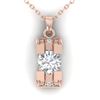 Image 1 : 1.15 ctw VS/SI Diamond Art Deco Stud Necklace 14k Rose Gold - REF-143N6F