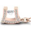 Image 3 : 1.15 ctw VS/SI Diamond Art Deco Stud Necklace 14k Rose Gold - REF-143N6F