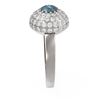 Image 2 : 2 ctw Intense Blue Diamond Ring 18K White Gold - REF-194K2Y