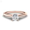 Image 2 : 0.4 ctw VS/SI Diamond Solitaire Art Deco Ring 18k Rose Gold - REF-57W3H