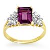 Image 1 : 1.52 ctw Amethyst & Diamond Ring 10k Yellow Gold - REF-14W3H