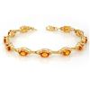 Image 1 : 8.0 ctw Yellow Sapphire Bracelet 10k Yellow Gold - REF-81X8A