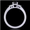 Image 3 : 0.75 ctw Fancy Black Diamond Engagment Ring 18k White Gold - REF-55K2Y