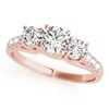 Image 2 : 0.75 ctw VS/SI Diamond 3 Stone Ring 18k Rose Gold - REF-72R2K