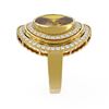 Image 2 : 7.16 ctw Canary Citrine & Diamond Ring 18K Yellow Gold - REF-206A9N