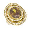 Image 3 : 7.16 ctw Canary Citrine & Diamond Ring 18K Yellow Gold - REF-206A9N