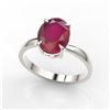 Image 2 : 3.50 ctw Ruby Designer Ring 18k White Gold - REF-27W8H