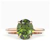 Image 1 : 3 ctw Green Tourmaline Designer Ring 14k Rose Gold - REF-40K9Y