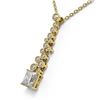 Image 3 : 1.2 ctw Princess Cut Diamond Designer Necklace 18K Yellow Gold - REF-181K8Y
