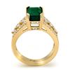 Image 2 : 2.75 ctw Emerald & Diamond Ring 14k Yellow Gold - REF-85K5Y