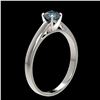 Image 3 : 0.50 ctw Certified Intense Blue Diamond Engagment Ring 10k White Gold - REF-41X2A