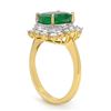 Image 2 : 4.85 ctw Emerald & Diamond Ring 14k Yellow Gold - REF-100F2M