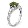 Image 2 : 2.27 ctw Green Tourmaline & Diamond Ring 14k White Gold - REF-53M5G