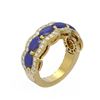 Image 1 : 5.03 ctw Sapphire & Diamond Ring 18K Yellow Gold - REF-133A5N