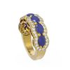 Image 2 : 5.03 ctw Sapphire & Diamond Ring 18K Yellow Gold - REF-133A5N