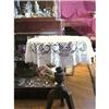 Antique Wide Cluny Lace Border Tablecloth #1911998