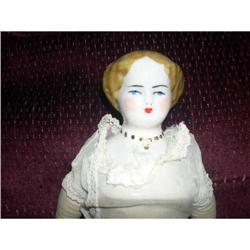 Ruth Gibbs White China 13" Doll Blonde Hair #1912099