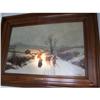 Image 1 : FRENCH PAINTING WALKING IN THE SNOW 1888 T. #1912384