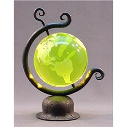 Czech Bohemian VASELINE World Globe Paperweight#1917253