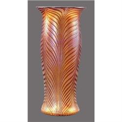 Czech Bohemian Gold Tone Iridized Art Glass #1917254