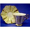Pedestal Hand Pntd.Gold Gilt  Cup & Saucer #1917280
