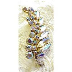 40's 2 Tier Aurora Borelais BROOCH #1917348