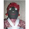 Black cloth Mammy doll button eyes #1917763