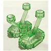 Bagley Green Glass Art Deco Candlesticks #1917980